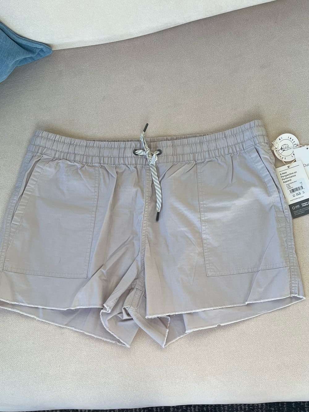 NWT Vuori Women's Vintage Ripstop, Suede, Size XL